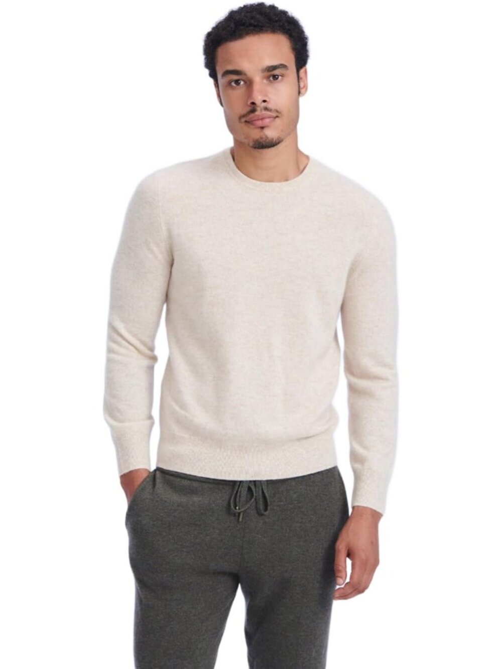 Soft Cashmere Crewneck Sweater for Men - Cozy, Stylish, Perfect for Layering